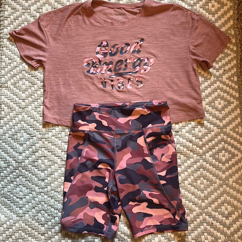 Old Navy- girls size XL (14/16) top and L (10/12) shorts